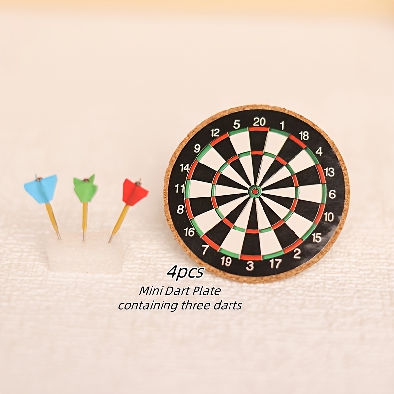 Miniature Dartboard With 3 Darts, Party And Home Decoration, Dollhouse Decoration