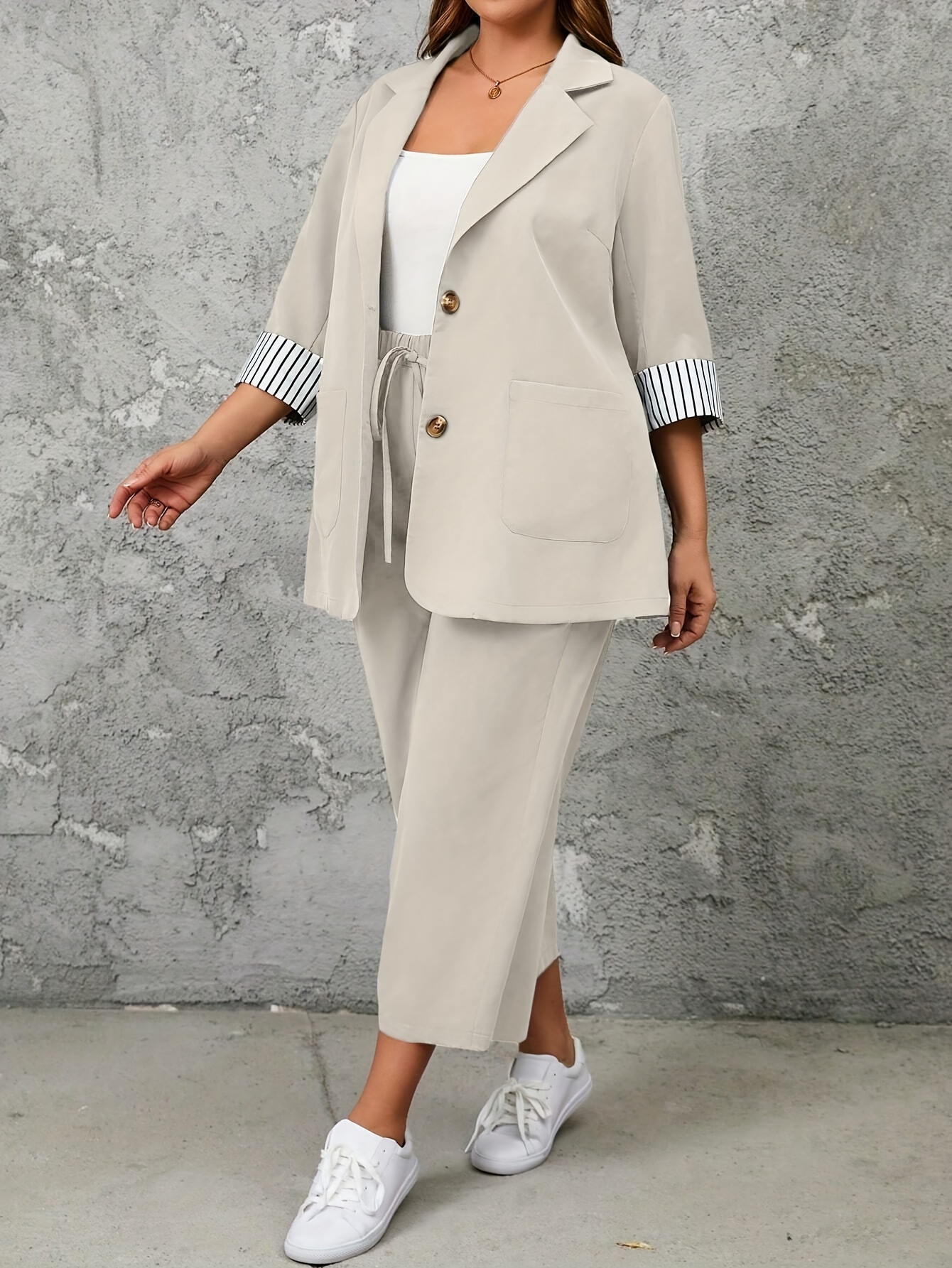 plus size women's plus size elegant v neck pants Temu Pakistan