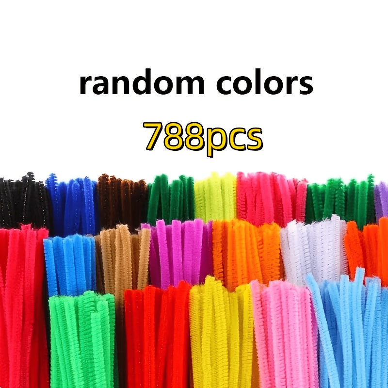 TEMU Random Colorful 788/1588pcs Flexible Hair - Flexible Thread, Suitable For Making Flowers, Animals, And Miniature Models - Handmade Materials