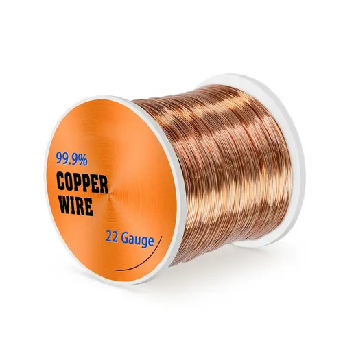99 9 pure copper wire 22 gauge 0 6mm diameter 499 feet soft solid copper wire for jewelry making and crafts 22 awg durable and flexible craft wire