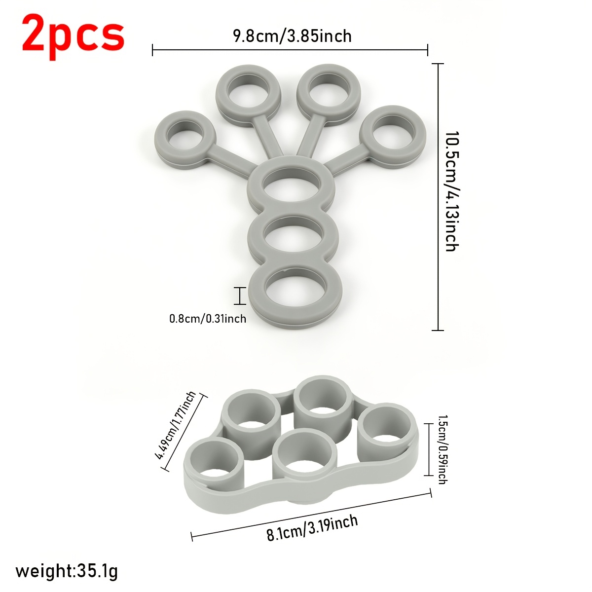 Silicone Finger Trainer 2 Pack Resistance Bands
