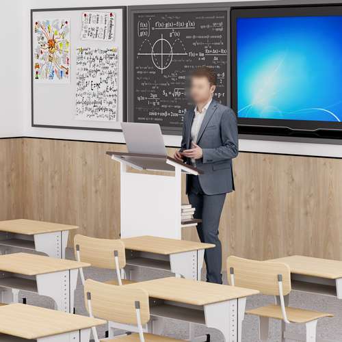Podium Lectern Futchoy Metal Black Podium - Curved Design Lectern With Cup Holder For Church, School & Conference Presentations Portable Speaker Podium