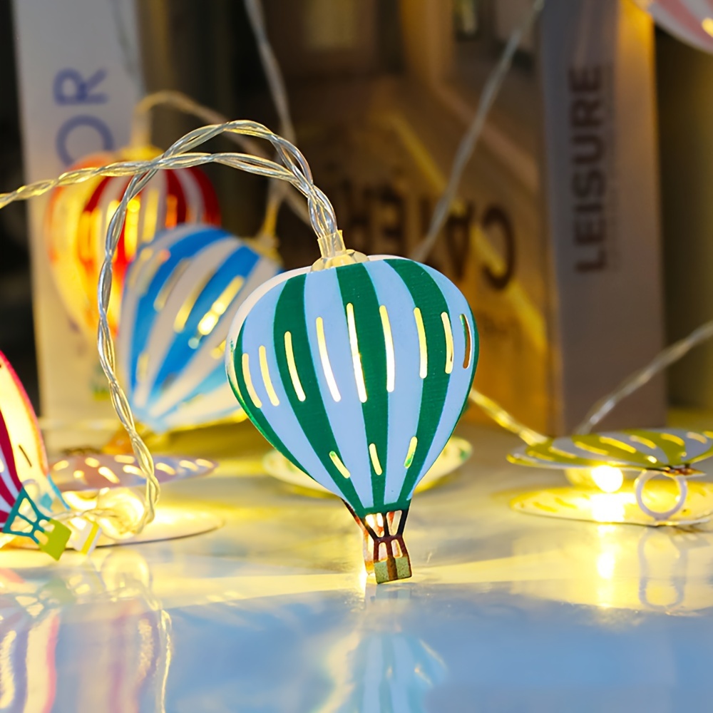 Multicolored Hot Air Balloon String Lights 20 Led Balloon - Temu