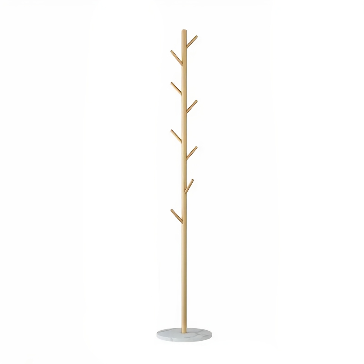 TEMU Modern Golden Coat Rack Freestanding With Marble Base, Golden Coat Rack Tree 8 Hooks, Suitable For Entryway Bedroom, Hallway Coat Rack, Can Hang