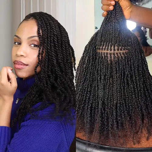 bulk human hair extension afro wave human hair bulk for 1pc braiding braids hair