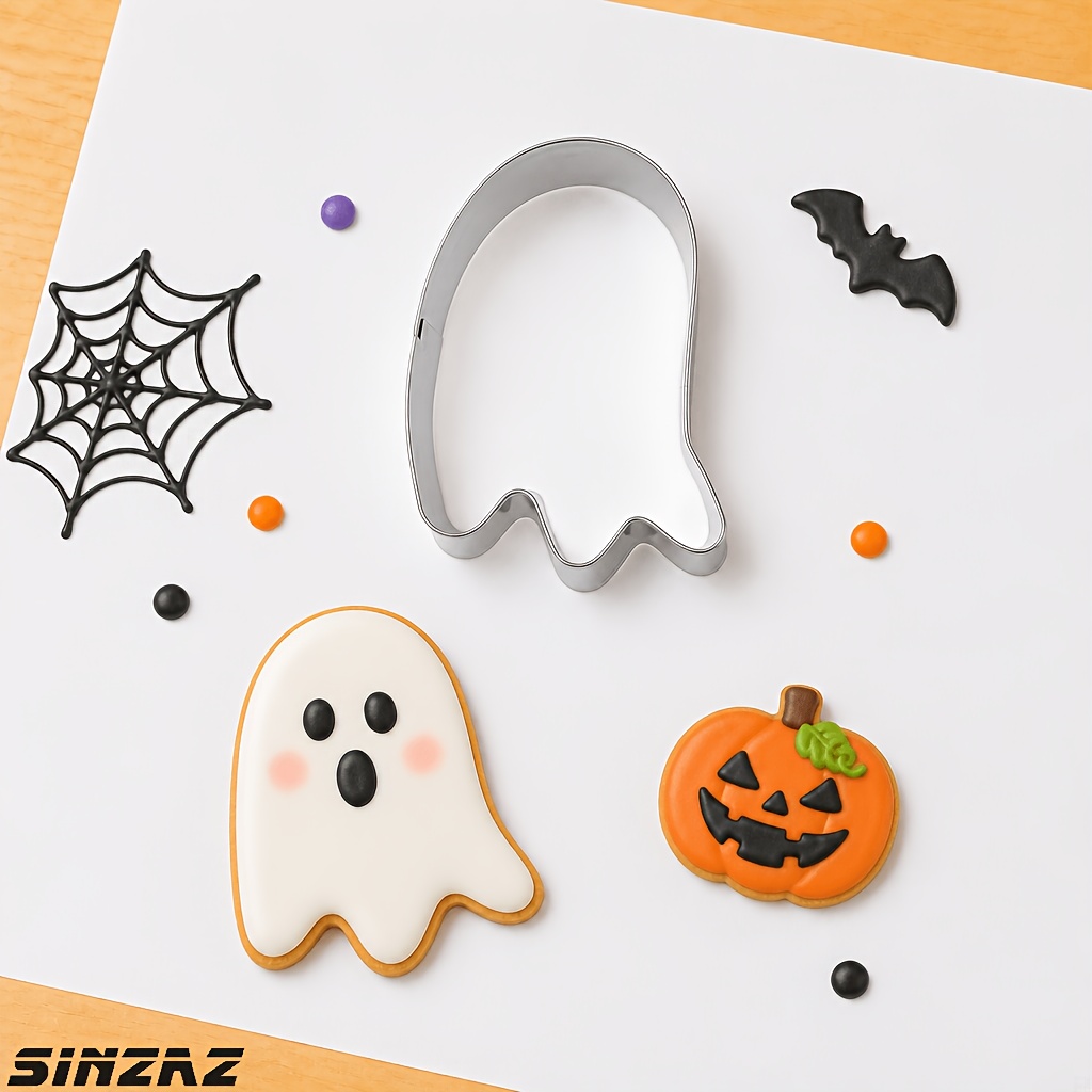 TEMU New Stainless Steel Halloween Cookie Mold, Halloween Cookie Cutting Knife, Exquisite Appearance, , Baking Tool.