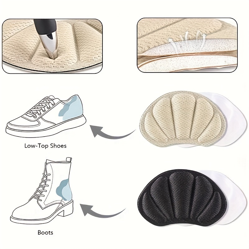 2pcs Comfort Heel Cushion Pads - Anti-Wear, Adhesive Feet Care Protectors for Shoes & Boots