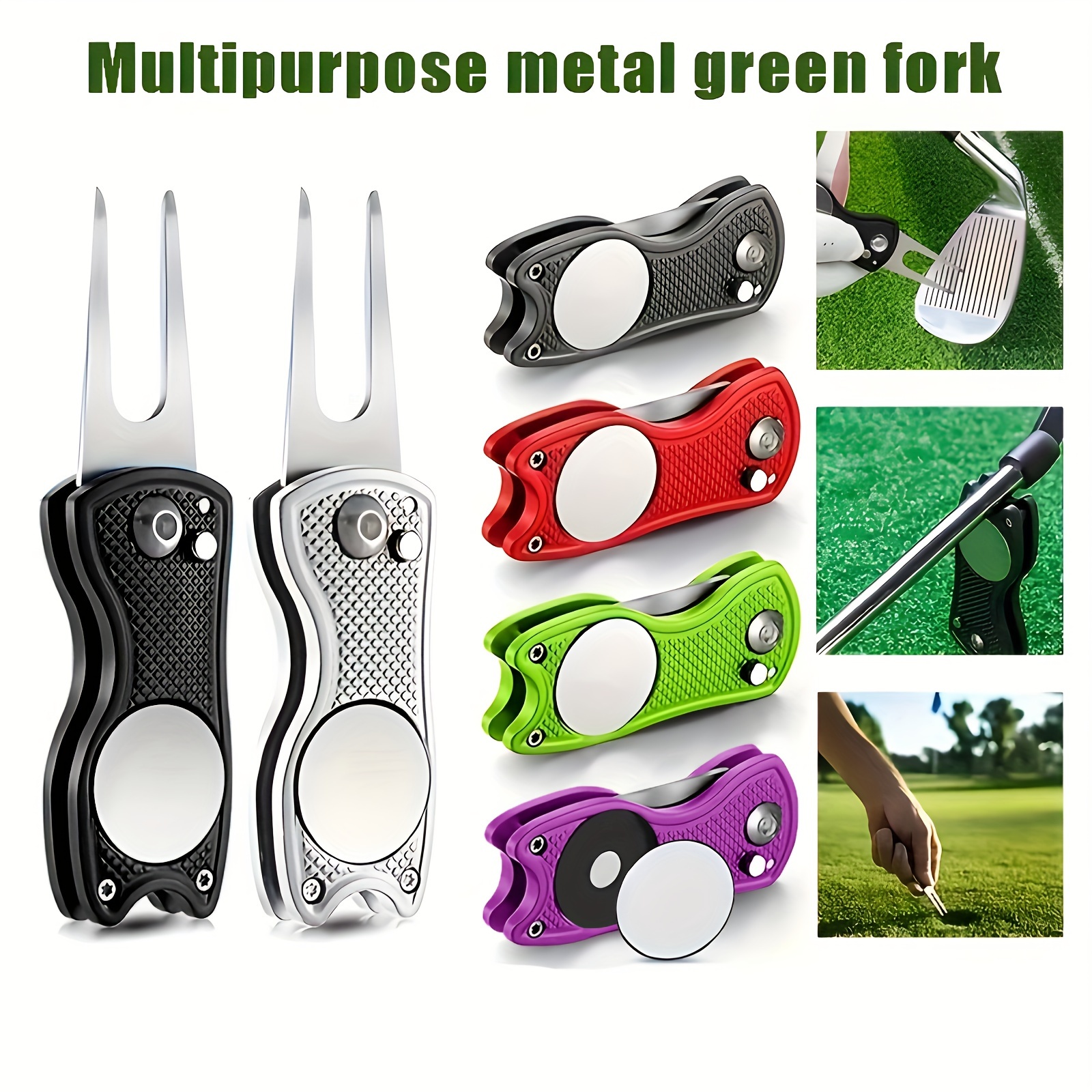 

Stainless Steel Golf Repair Tool With Magnetic Ball Marker - , Waterproof Multi-functional For Outdoor Use - Perfect