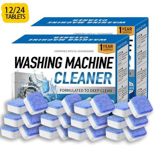 washing machine cleaner tablets 12 pack powerful descaler deep cleaning for he front loader washer deodorizer clean drum