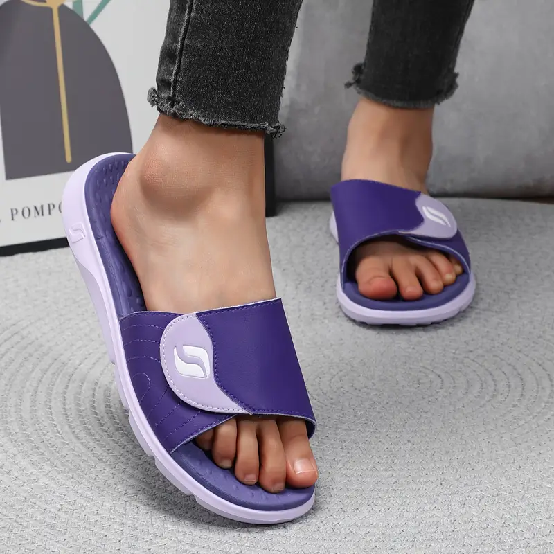 womens orthopedic slide sandals with adjustable hook and loop strap toe arch support shoes for casual wear beach and everyday use everyday footwear stylish fisherman footwear comfortable eva Product details 1