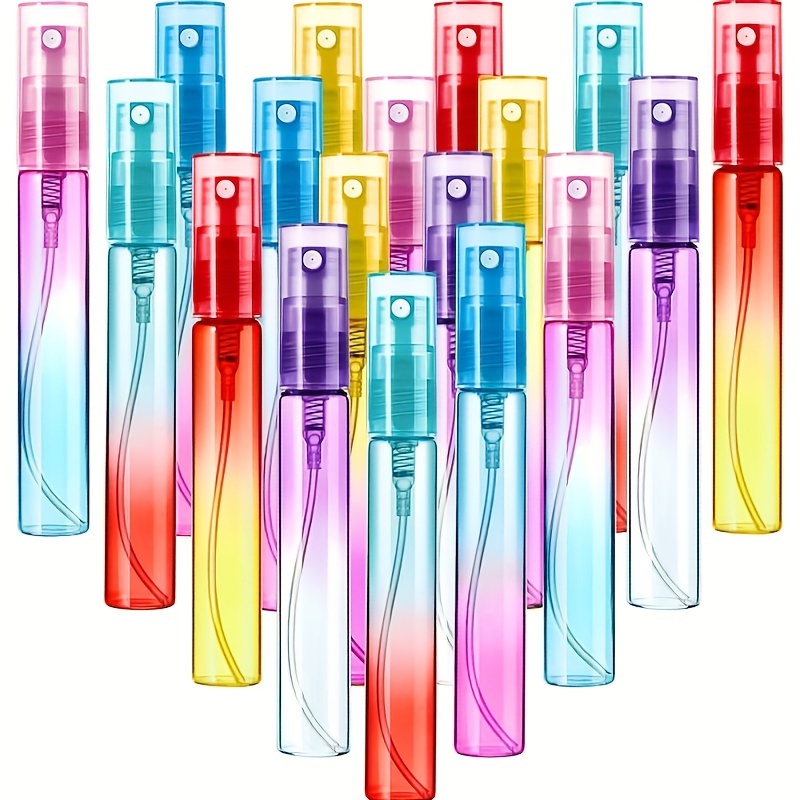 

Mini Spray Bottles, 10ml Portable Refillable Travel Atomizer, Colorful Gradient Glass Vials For Essential Oils, Perfumes
