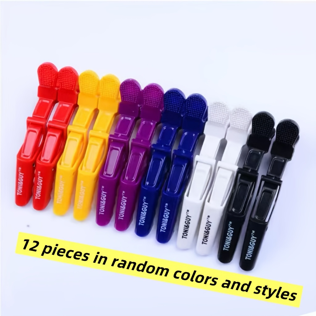 12pcs Set Of Adjustable Alligator Clip Hair Clips/random Colors And Styles/mixed Color Set Of 12pcss