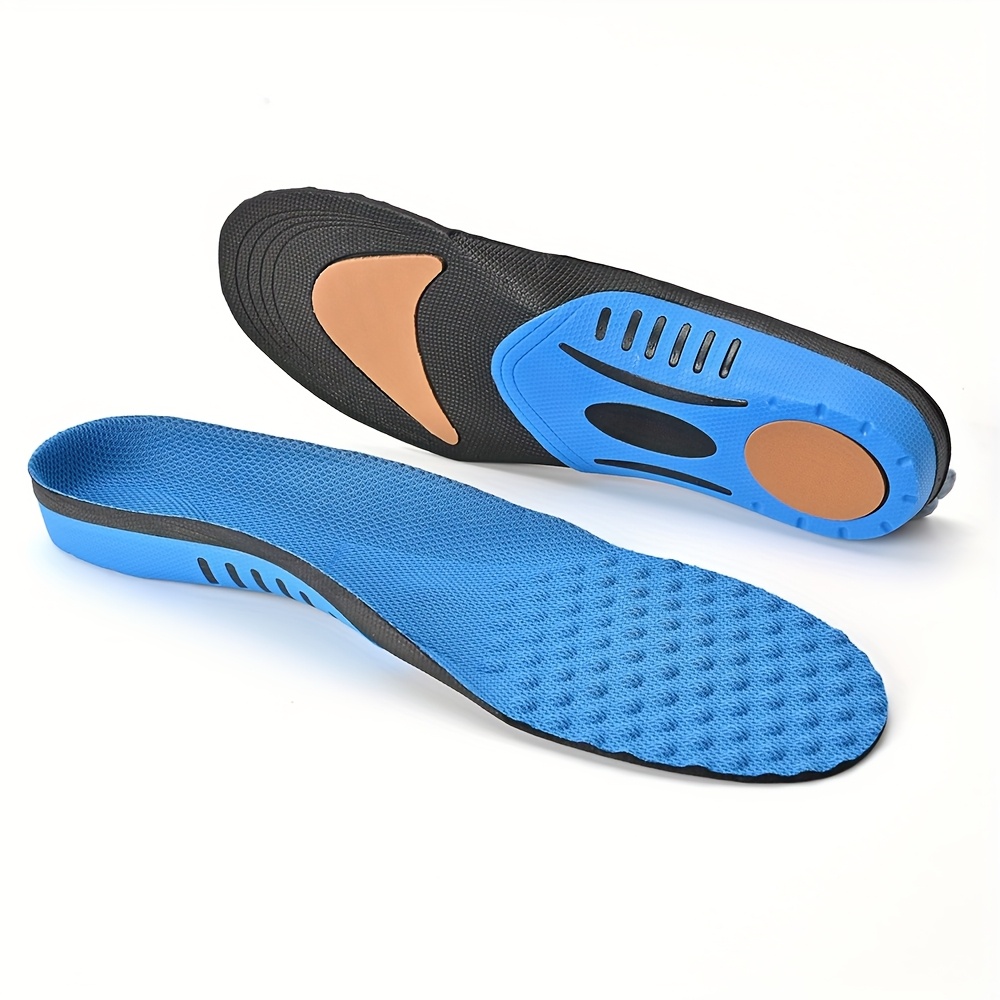 1 pair   shock absorbing breathable eva insoles with arch support for sports and casual shoes blue   soft and comfortable for all day wear
