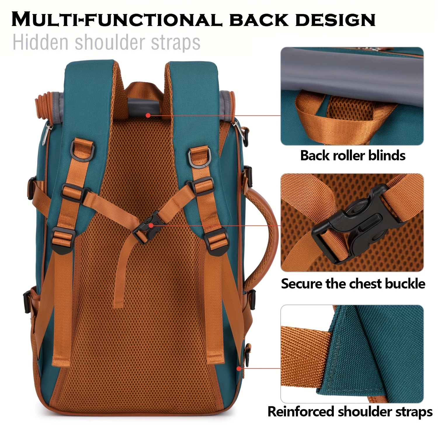 A Versatile Large-Capacity Backpack for Students, Suitable for Short Trips, Laptops, And Various Uses, Including Dual Shoulder Straps And a Convenient Carry Option