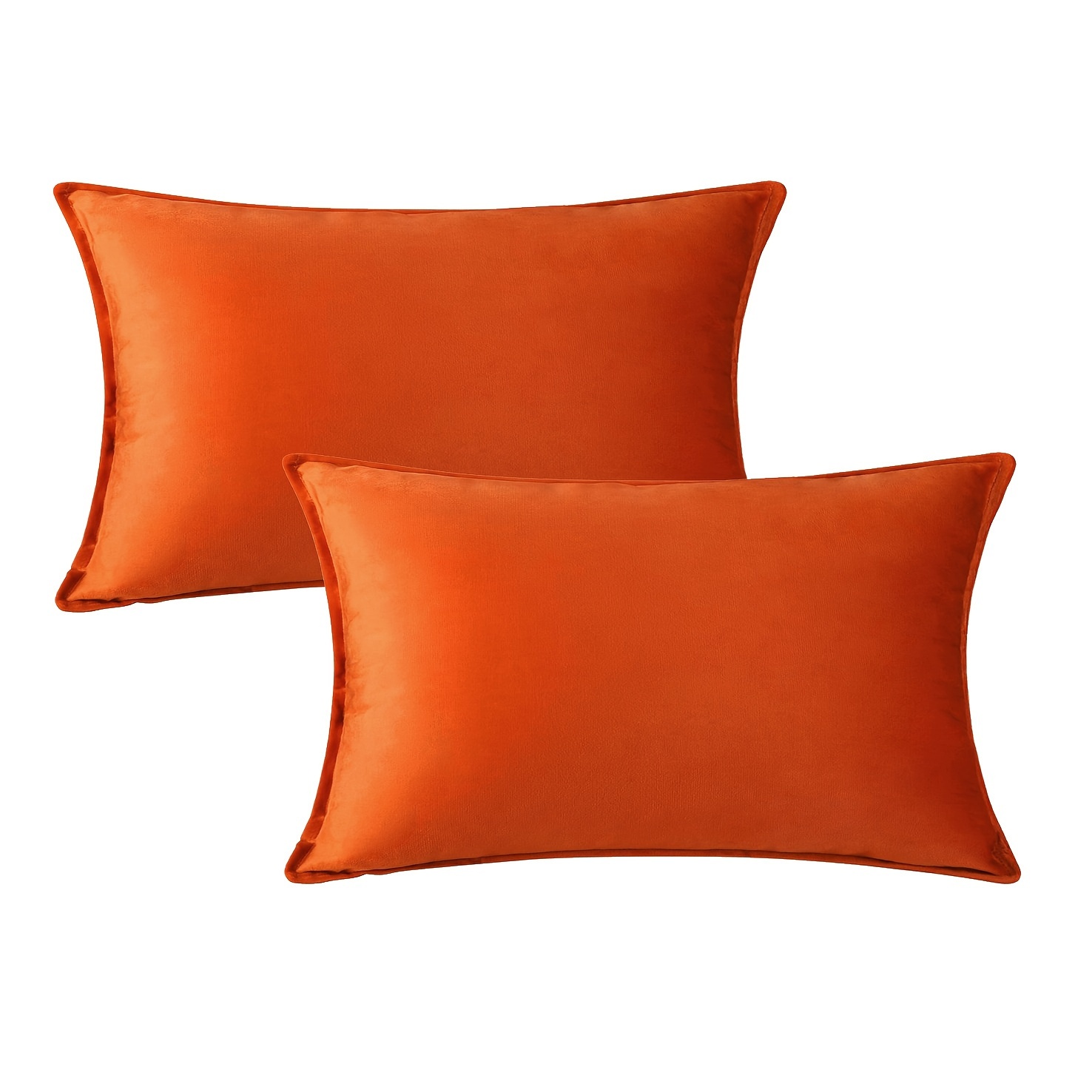 2pcs solid soft velvet decorative throw pillow covers for couch bed sofa office