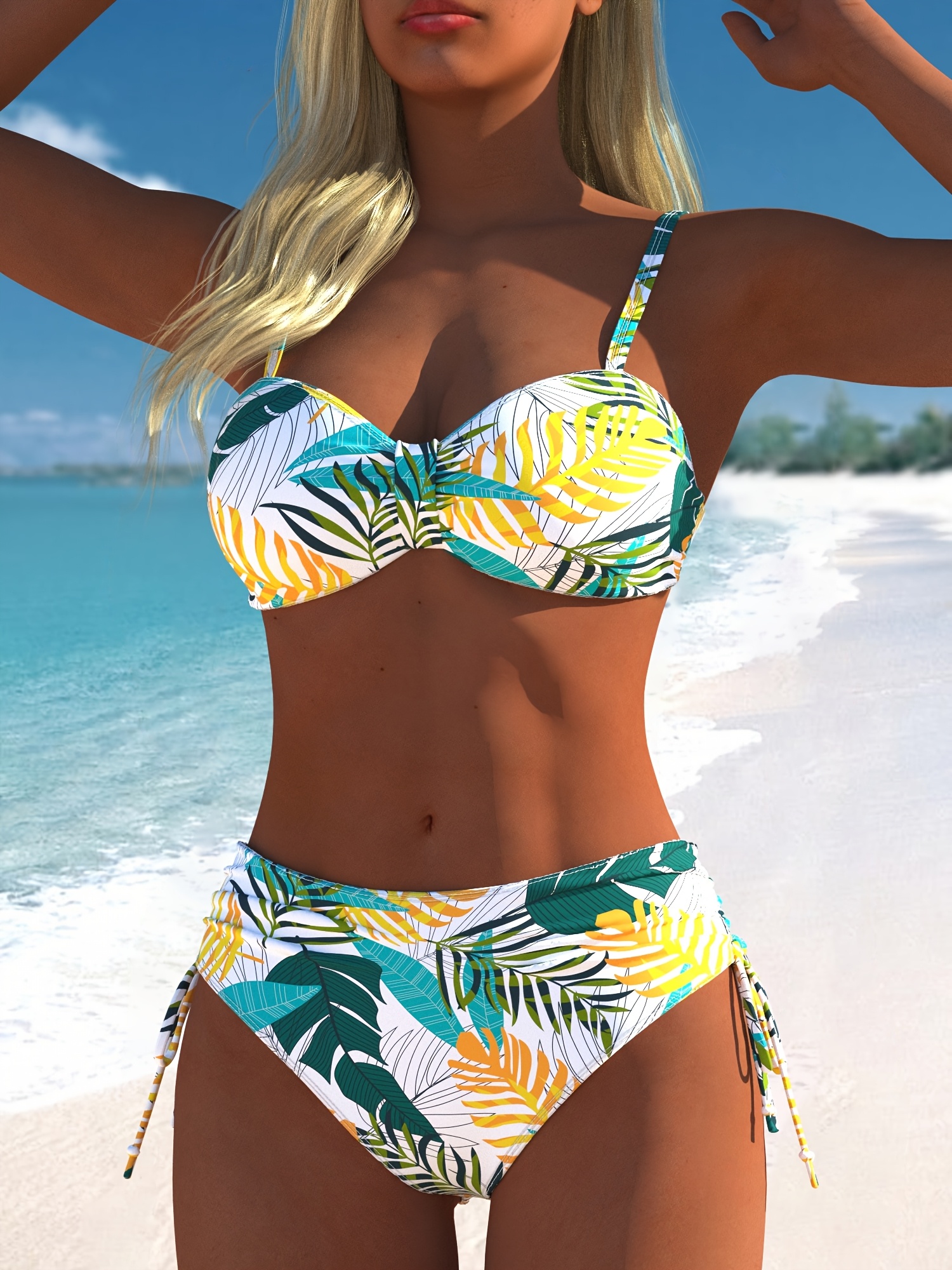 nepravilni print, bikini s halterom, set od 2 komada | KORISTI_BODA