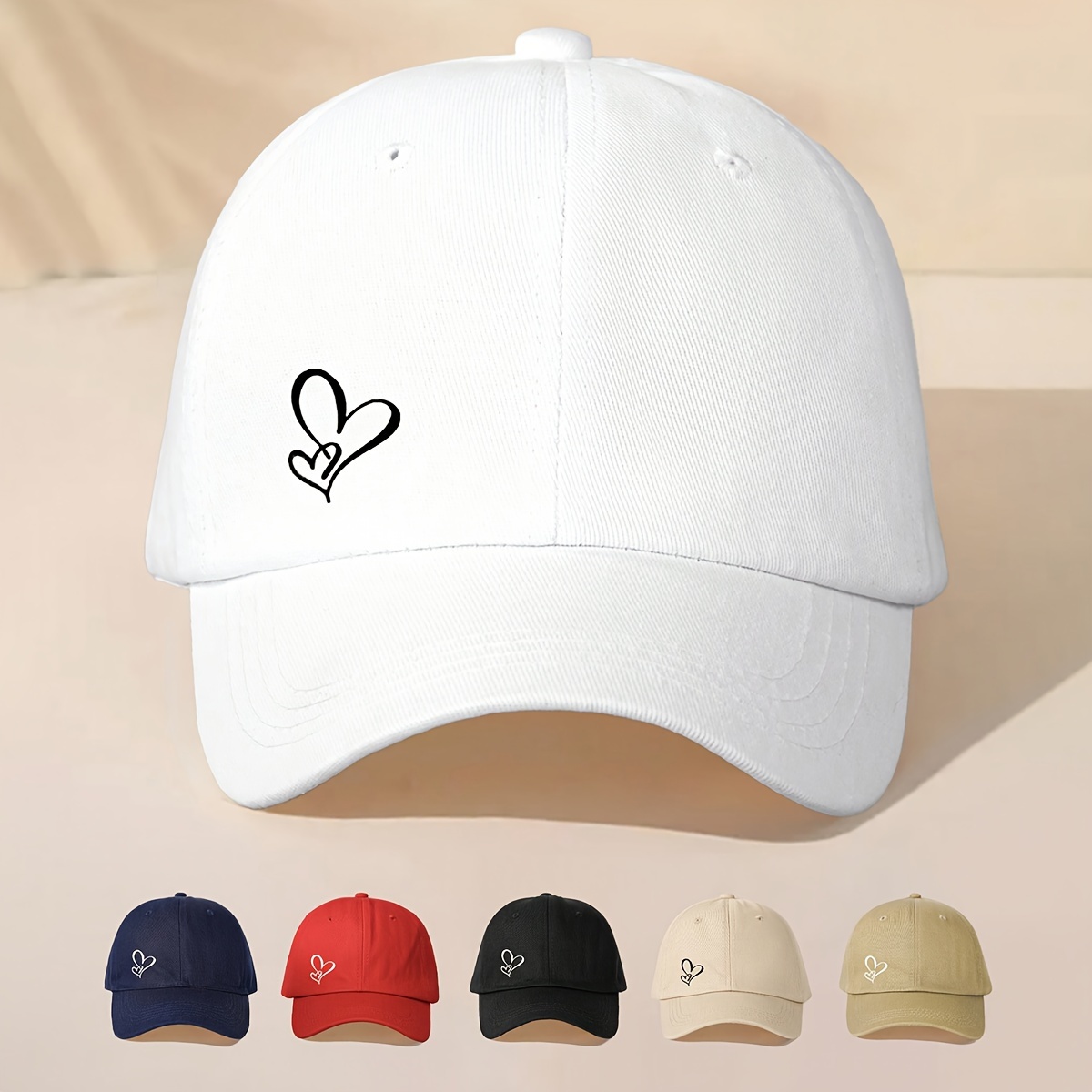 NWOT Double Heart Baseball Hat s-l400.jpg main image 2