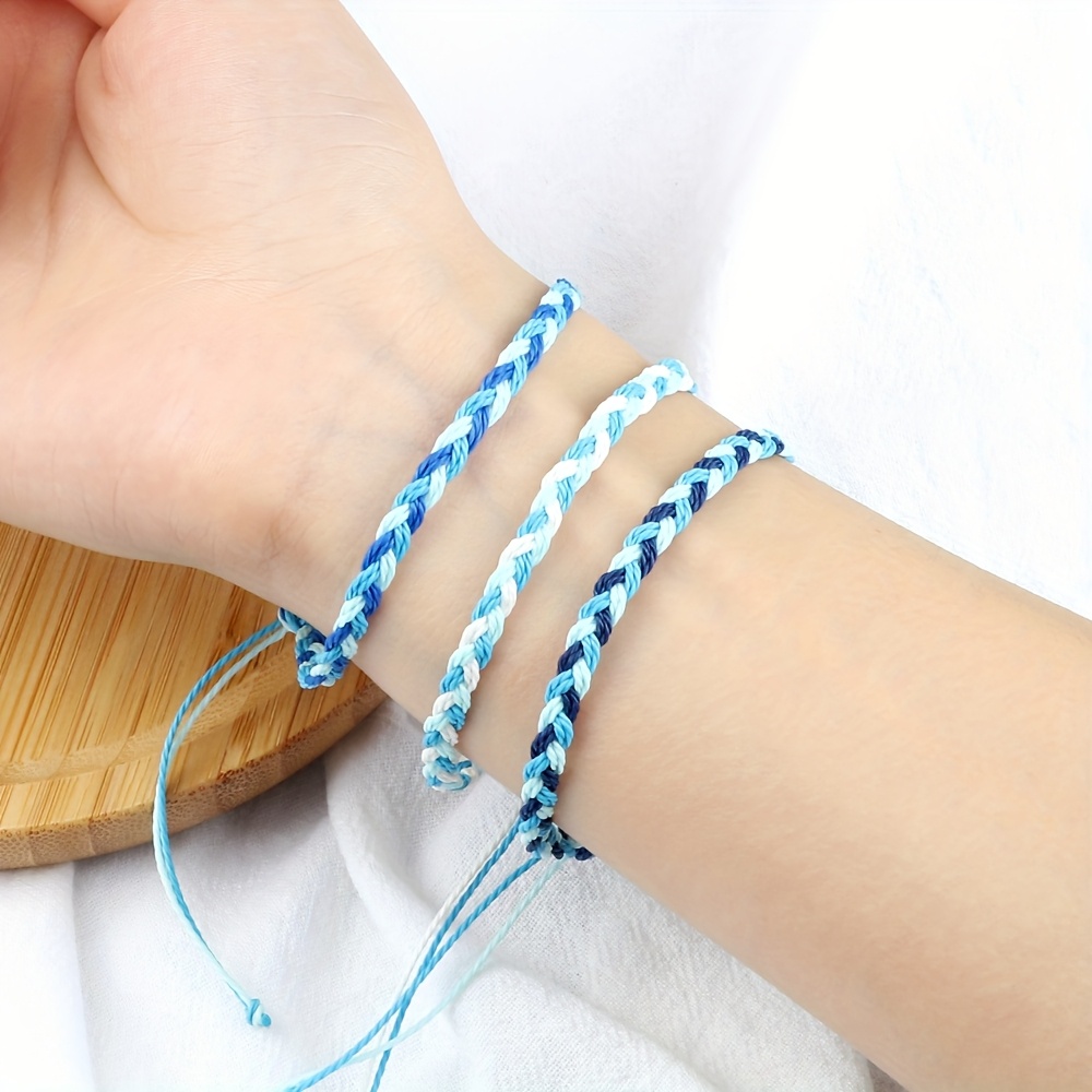 Boho Friendship Bracelet Vintage Style Triple Braid Knot