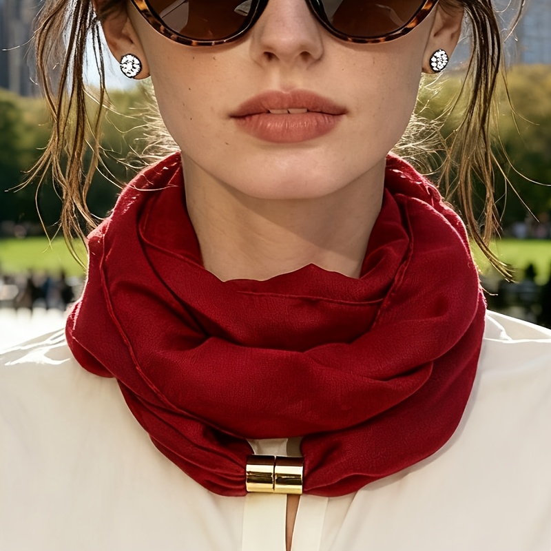 TEMU OTVS Bufanda , e cortavientos para mujer, adecuada para el invierno - Calentador de cuello corto de color liso, cuello básico no elástico,