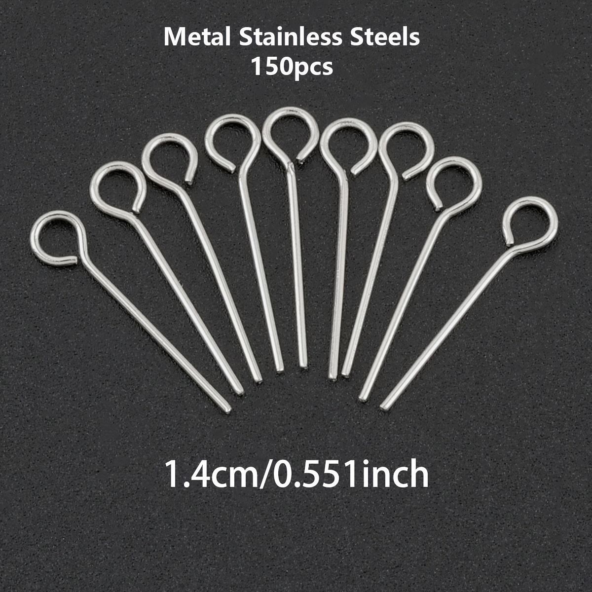 150pcs DIY Stainless Steel Jewellery Making Head Pins