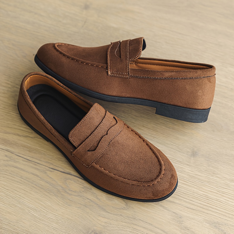 New Fashionable British-Style Men's Loafers, Slip-On Dress Shoes, Korean-Style Club Hairstylist Trendy Shoes