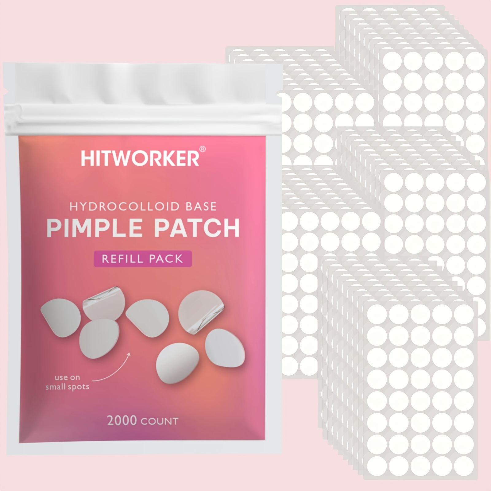 Image of 2000pcs Hitworker Oil Pimple Patches Suitable For Types, Invisible Waterproof Cover With , Alcohol-free & Fragrance-free For Pore Cleansing, For &, Daily Use For Zits, Blemishes
