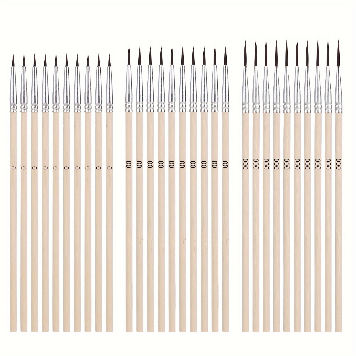 

30pcs Set - , Miniature Brushes For Painting, Art, Oil, & Acrylics ()