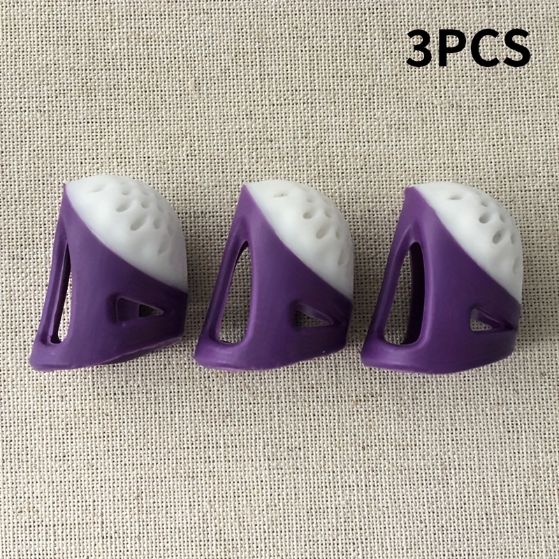 3pcs/1set Sewing Thimble Set - Durable And Sturdy, Adjustable Sizes For Embroidery And Needlework