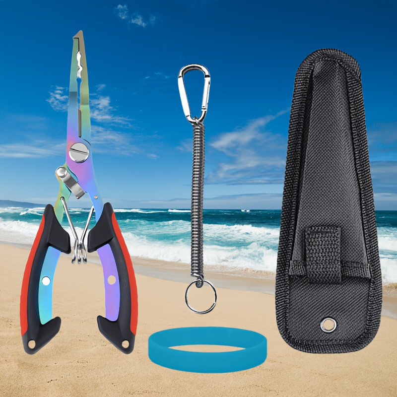 Temu – TEMU Professional Fishing Tool Kit Stainless Steel Line Cutter Pliers With Safety Lanyard And Storage Bag Rustproof Multifunctional Fishing Gear Set