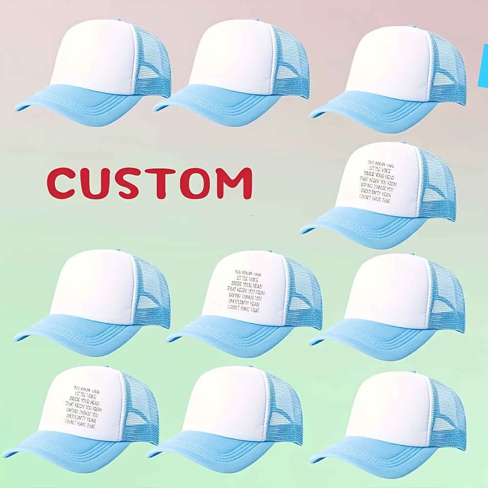 10pcs Customizable Breathable Mesh Baseball Caps for Events