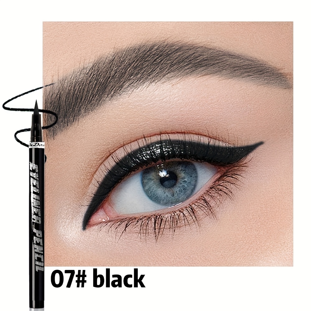 Image of : Waterproof And Stain-resistant Metallic Eyeliner Pen. Starry Silvery | Aurora Blue | Illusion Purple | Sunset Golden | Rose Pink | Jade Green | Orange