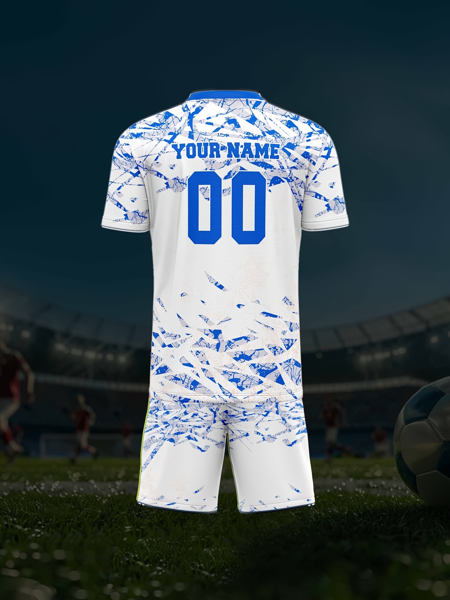 customizable men's soccer jersey set v neck quick dry Temu Norway
