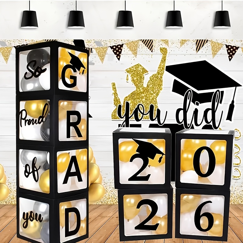 gift for her him graduation party supplies 2026 4pcs   box for graduation parties featuring grad 2026 so   of you class of 2026 school graduation party decorations
