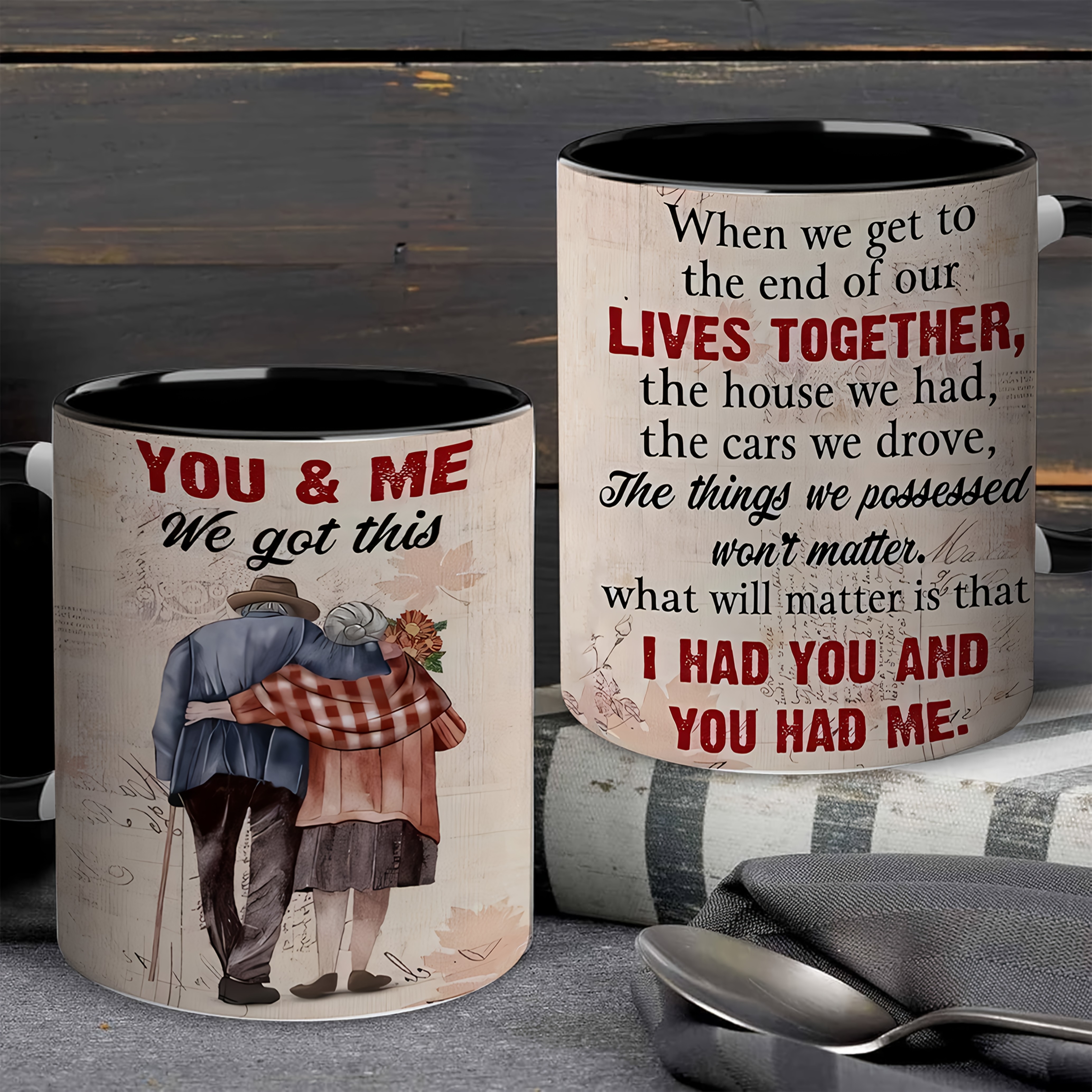 

1pc, Couple Coffee Mug, Wife Husband Gifts - Valentine Gifts For Women, Men - Mug - Birthday, Anniversary, Valentine Gifts For Couple, Husband, Wife, Girlfriend, Boyfriend 110z