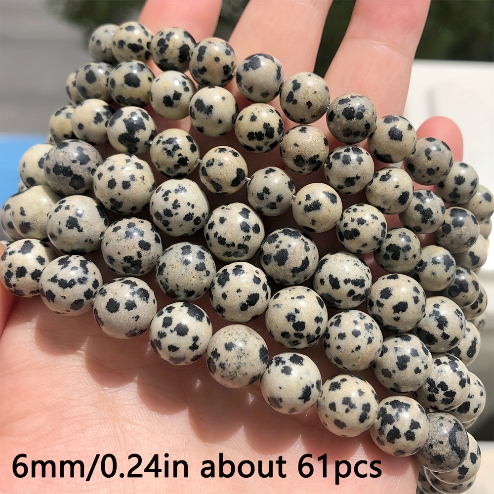 Unique Stone Beads 4-10mm Round Spacer Beads For Jewelry Exquisite Bracelets Necklace Earrings Handmade Women's And Men's Gift 91/61/46/36pcs