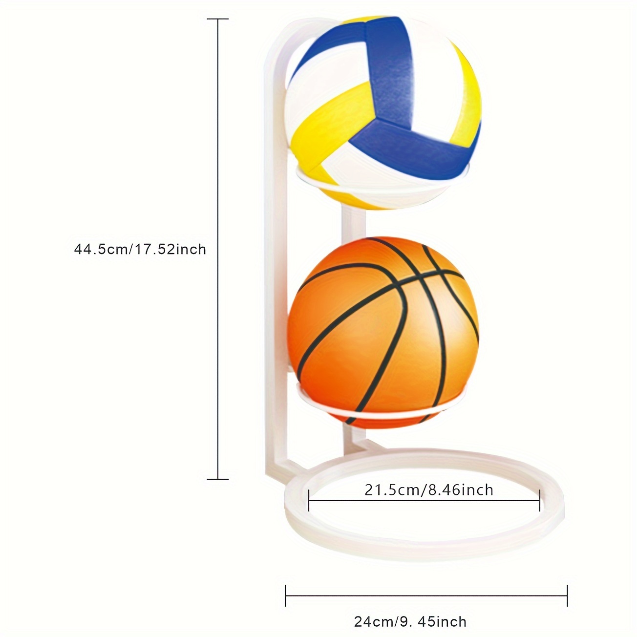 Ball Storage Rack Basketball Display Stand Portable Outdoor