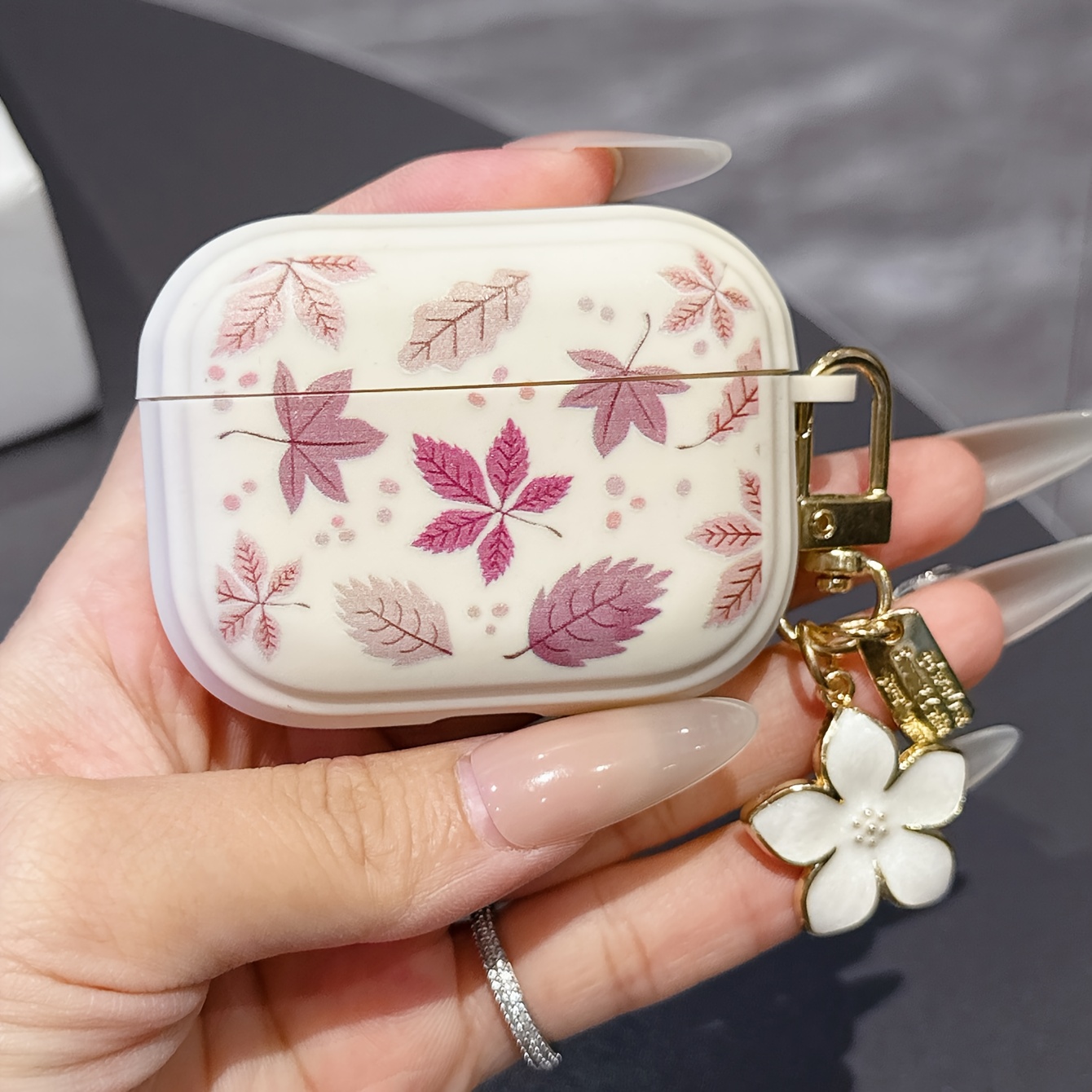 TEMU Coque de protection mignonne avec motif de feuilles, compatible avec AirPods Pro 2, 2ème génération, pour 3 protections d'écouteurs souples et