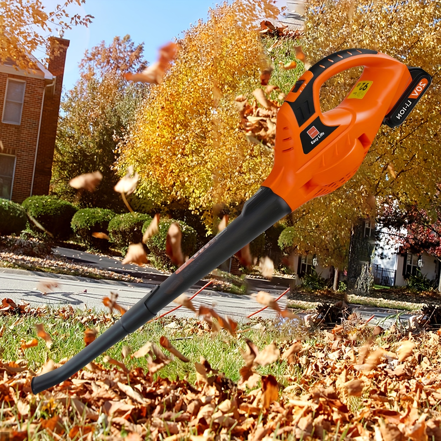 

Cordless Leaf Blower, 20v Battery Powered Leaf Blower For Lawn Care, Electric Lightweight Leaf Blower For Lawn Care, Yard, Driveway (battery & Charger Included)