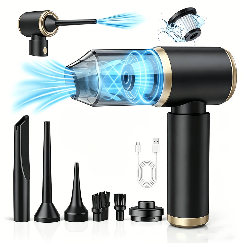 Handheld Vacuum Cleaner, 5500pa Cordless Handheld Vacuum Cleaner, Four-in-one Powerful Car Vacuum Cleaner, With Washable Hepa Filter, Bagless Design, Suitable For Cars And Homes.
