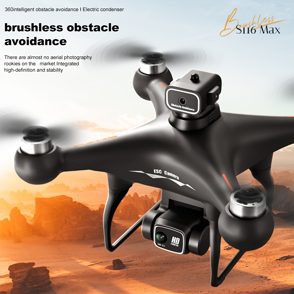 Drone With Flow Positioning, Intelligent Obstacle Avoidance, Dual Adjustable HD Cameras, Long-Lasting Brushless Motor, 12-15 Min Flight Time, Compact Black Quadcopter - Perfect For Adults As A Toy Or Gift
