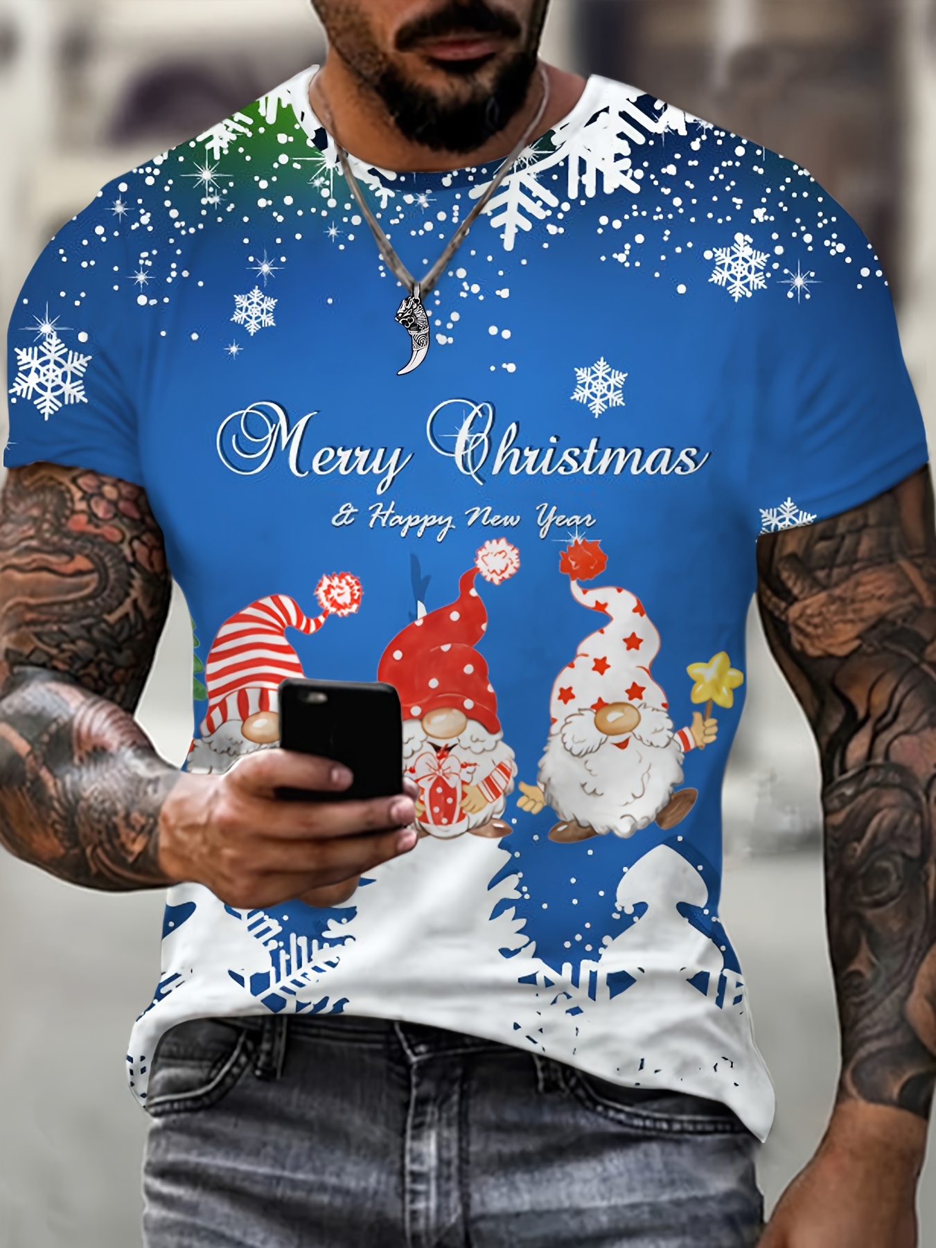 Loveternal Uniseks kersttrui, 3D, lelijke kersttrui, ronde hals, lange mouwen, S-3XL, Xmas Luiaard, XL