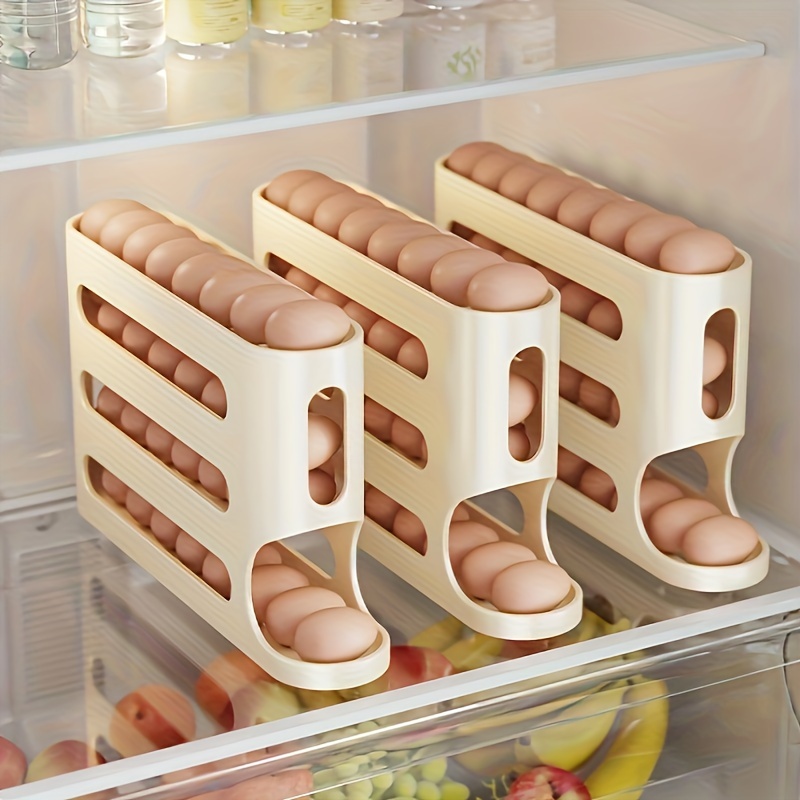 

4- Egg - Pp , No Battery Needed, -saving Refrigerator Egg Organizer