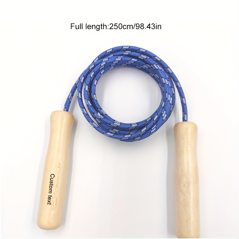 TEMU 2pcs Of Wooden Handle Jump Ropes - Training Equipment, Suitable For Speed And Training