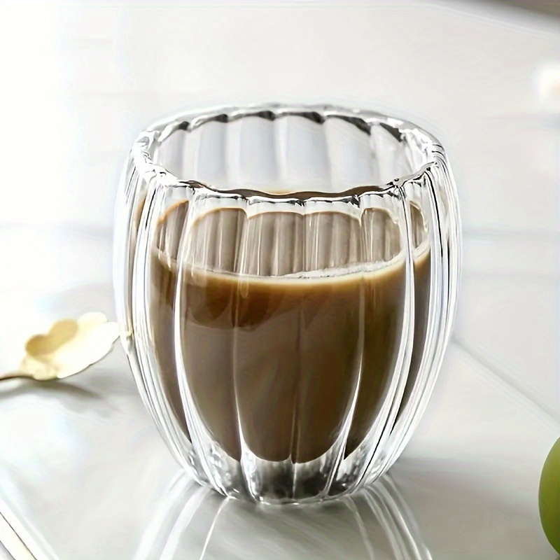 

4pcs, Double-walled Glass Coffee Mugs, Heat Insulated Espresso Cups For Summer And Winter Drinks, Perfect Birthday Gift