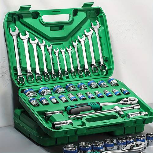 37pcs drive socket set 1 2 drive deep and standard sockets ratchets wrench set mechanic tool kits for auto repair combination wrenches hex wrenches automotive repair tools