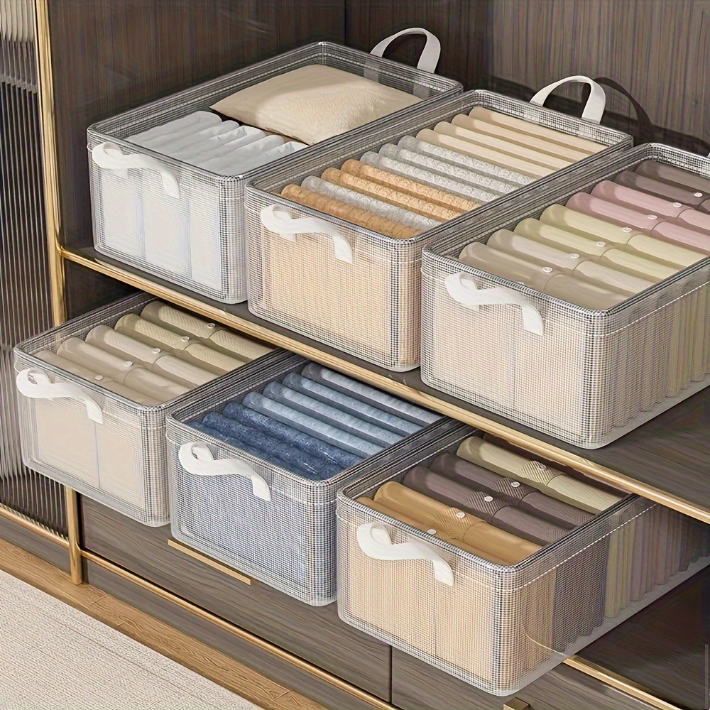 

Stackable Clothes Storage Bins , Organizer , Thickened Cloth Closet Dividers, For Clothing And Accessory Organization