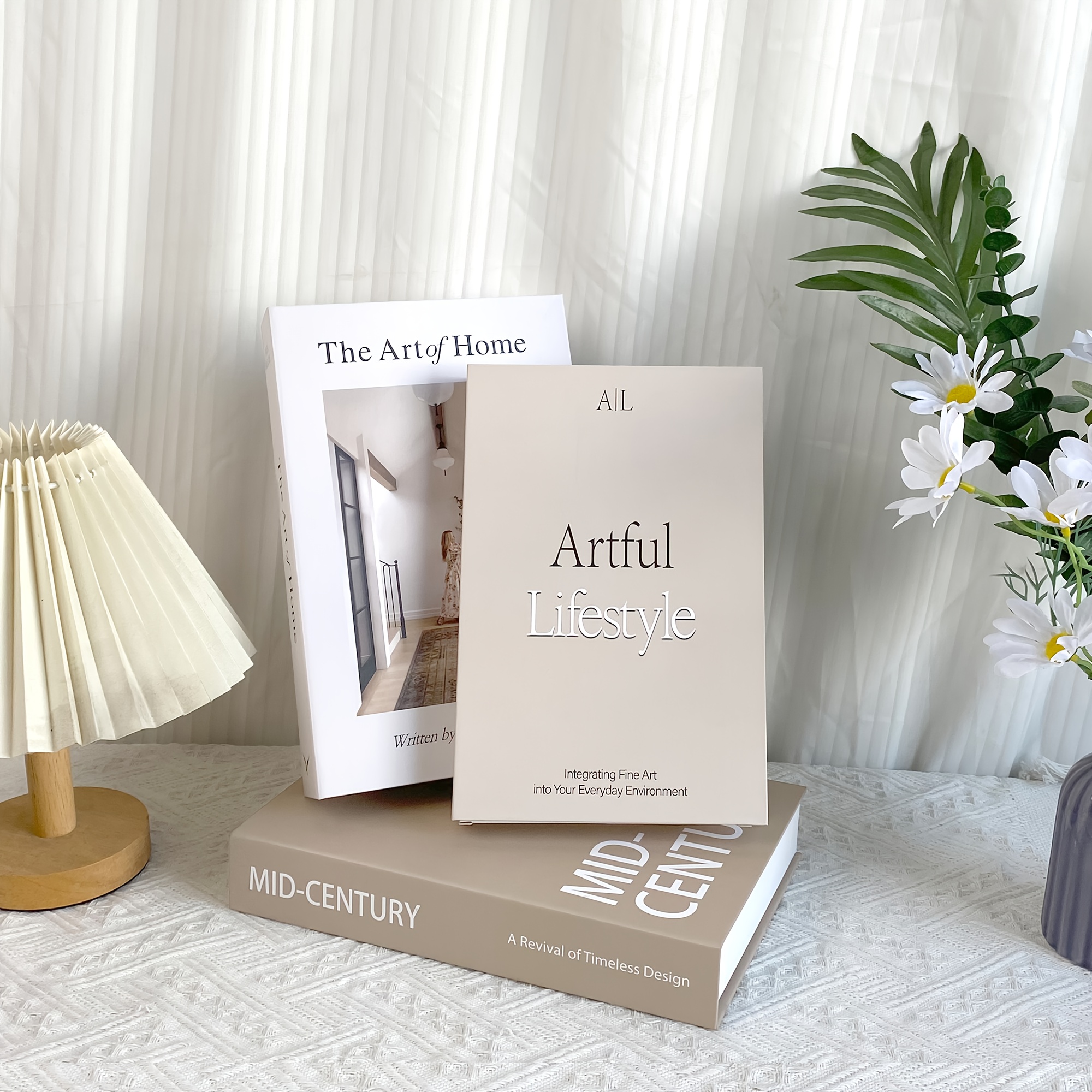 Hrippy 3 Pezzi di Libri Decorativi per La Decorazione Domestica Set di Libri Finti con Copertina Rigida Moderna Libri da Esposizione Finti per Decorazioni per Scaffali per Tavolini da caffè Domestici