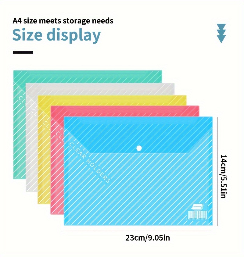 5/10pcs A4 Clear Plastic File Folders - Durable PP Material, Ideal for School & Office Organization, Available in 5/10pcs, 15/25pcs, 35/45pcs, 55pcs, Office Organization | Sleek File Holder | Durable Plastic