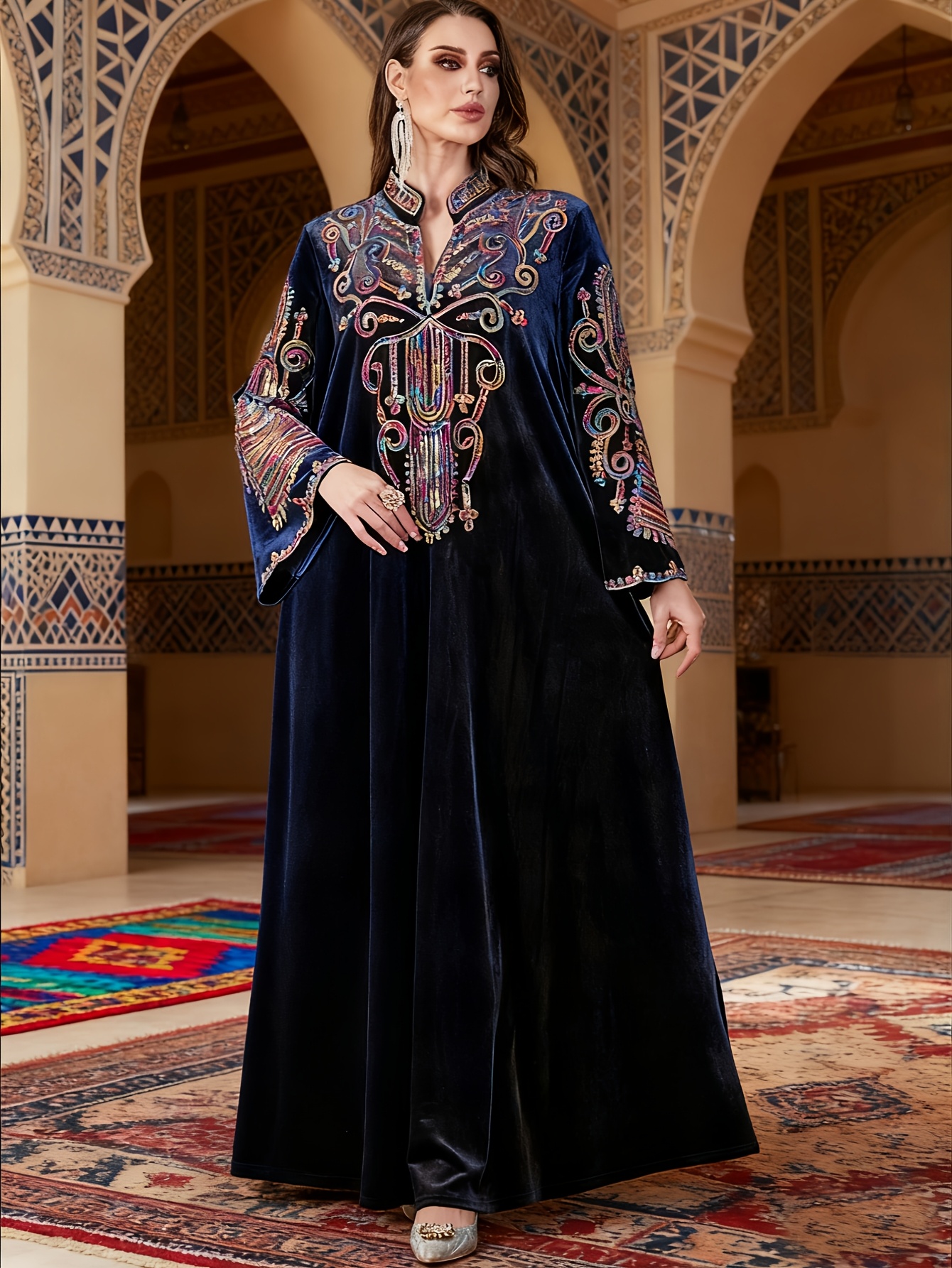 chinese dress ladies Simple Long Muslim Wedding Dress Mermaid Bridal Gown – TANYA BRIDAL main image 0