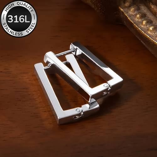 hochwertige edelstahl hypoallergene goldene quadrat-ohrringe, verblassungsfest, einfach elegant, modische damenohrringe für den oder partys, schmuckaccessoires, exquisite geschenke für frauen